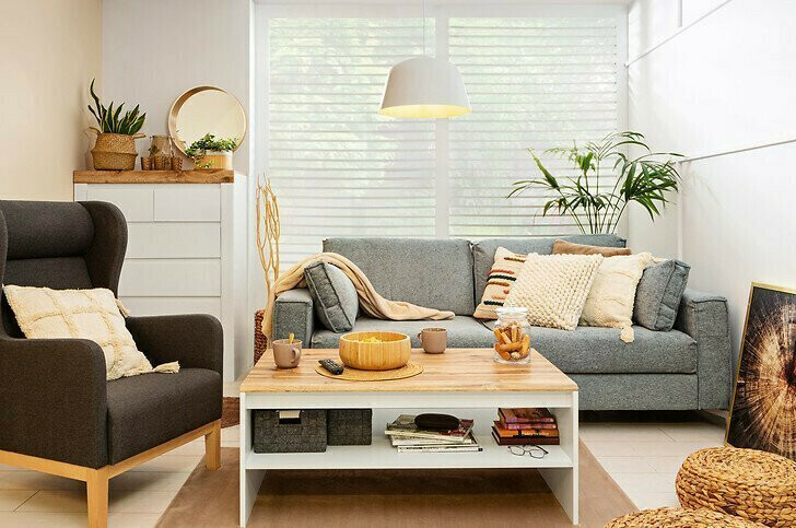 Масичка за кафе Sonsoru 122 (Бял + Дъб уотан)