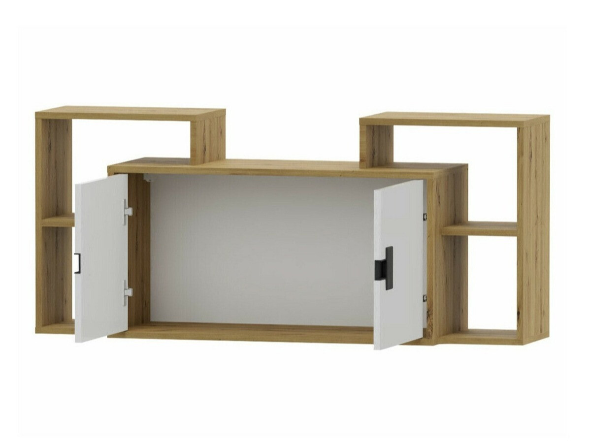 Окачен шкаф Florevi 107 (Матов бял + Artisan дъб)