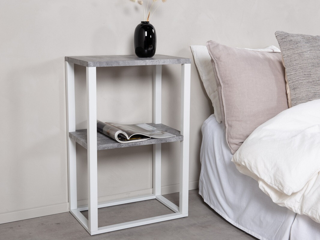 Помощна масичка Dallas 260 (Бетон + Бял)