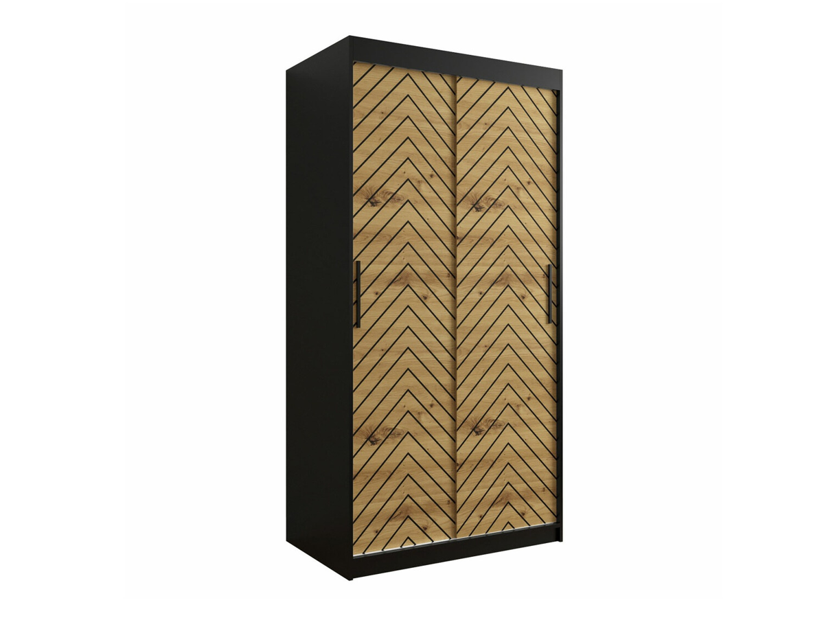 Гардероб Hartford 306 (Черен + Artisan дъб)