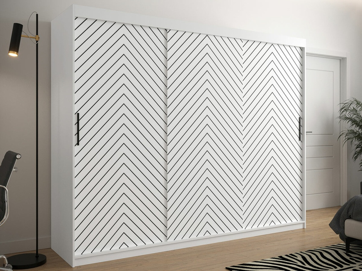 Гардероб Hartford 316 (Бял + Черен)