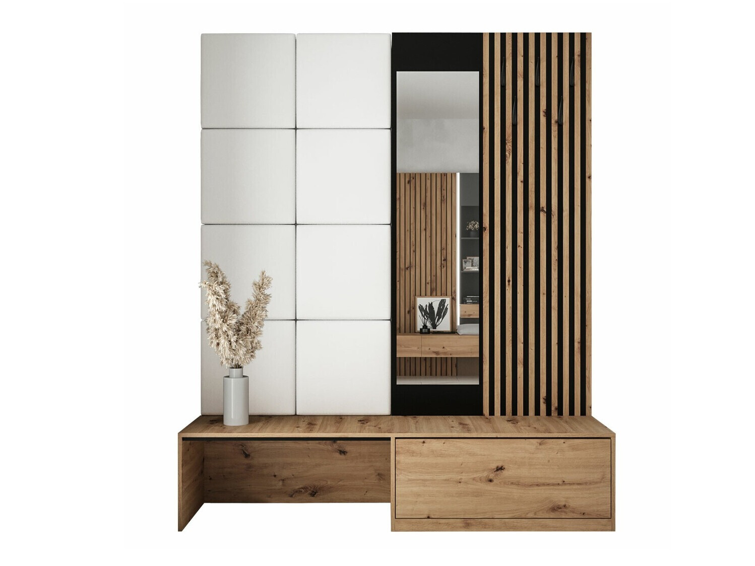 Комплект за антре Fabor (Artisan дъб + Soft 017)