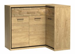 Ъглов скрин Etrmoni 106 (Ярък дърво + Дъб)