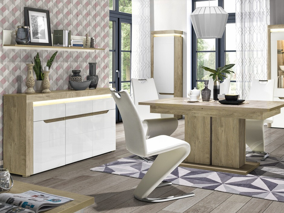 Скрин Revelmi 103 (Дъб + Бял гланц)