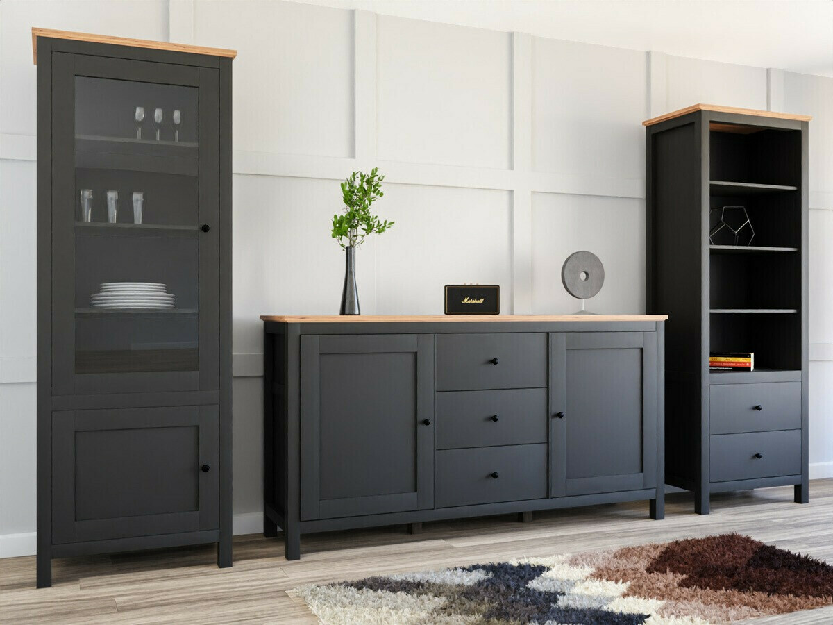 Етажерка Sordoro 113 (Графит + Artisan дъб)