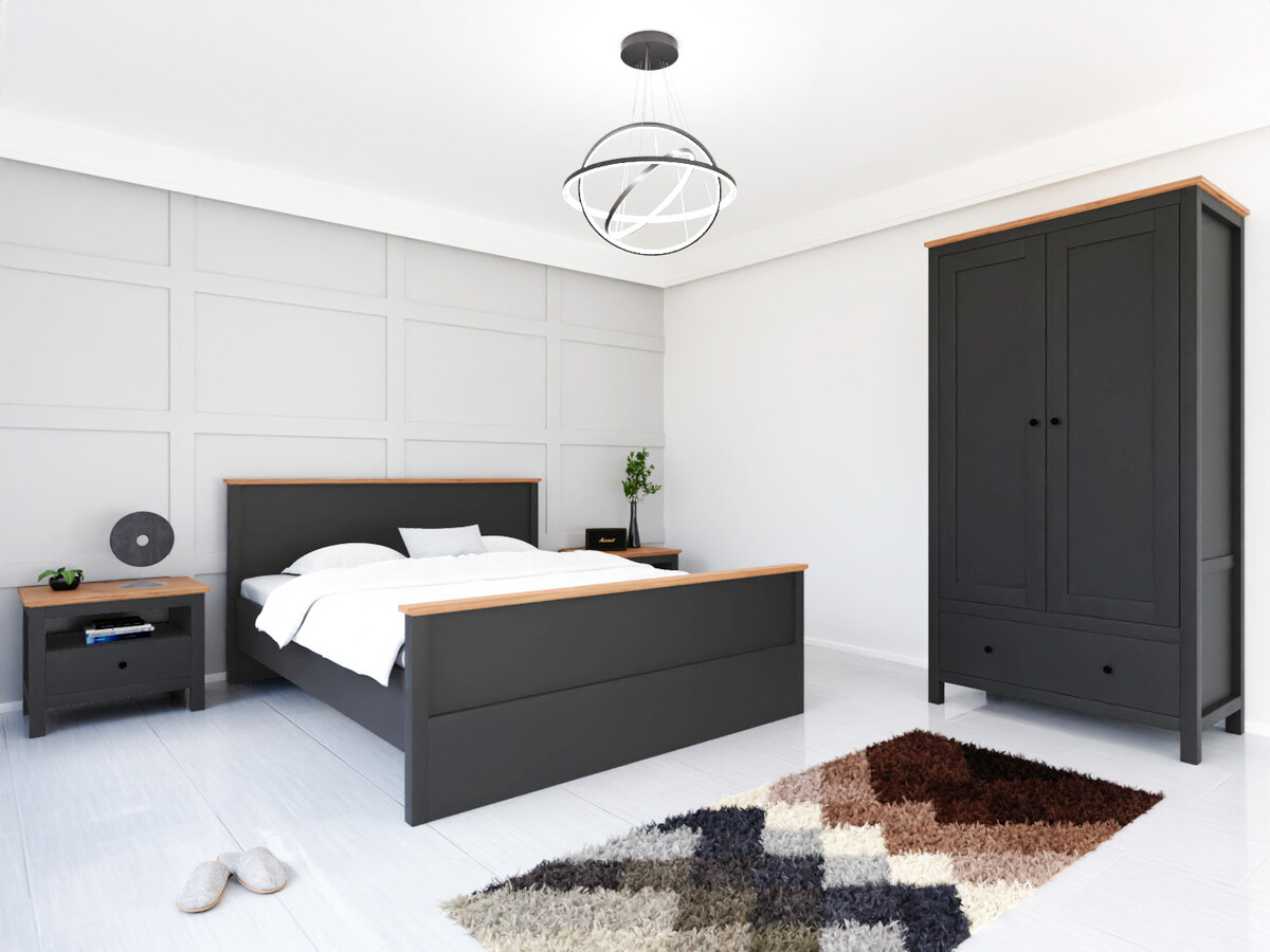 Легло Sordoro 110 (Графит + Artisan дъб)