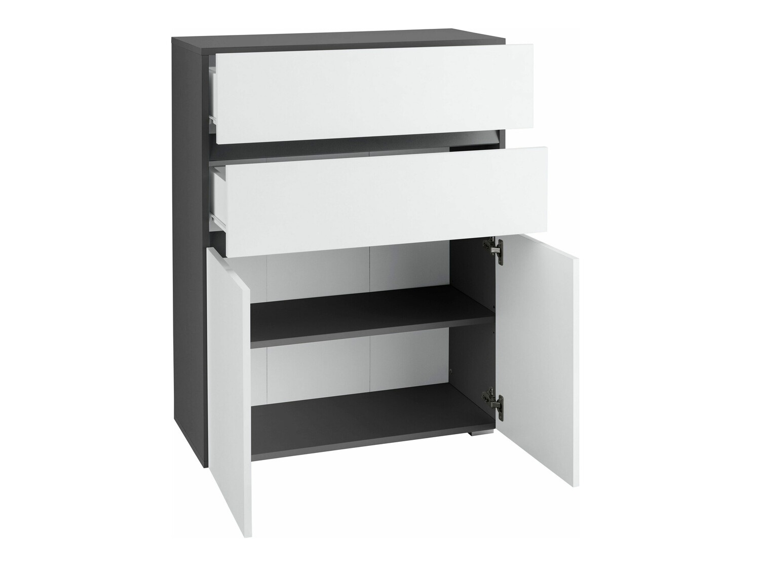 Стоящ шкаф за баня Soncamu 101 (Бял + Антрацит)