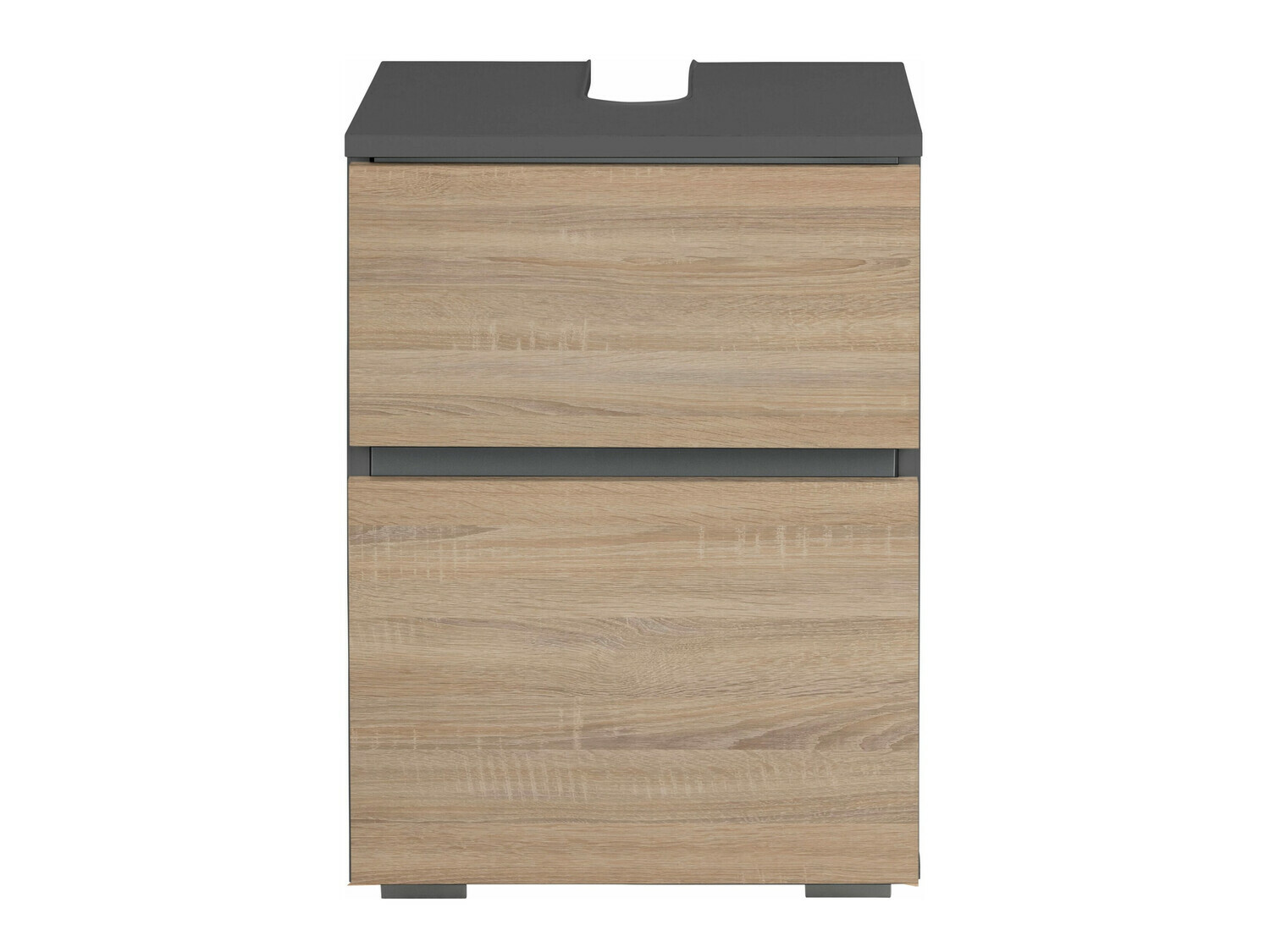 Стоящ шкаф за баня за мивка Soncamu 103 (Антрацит + Дъб)