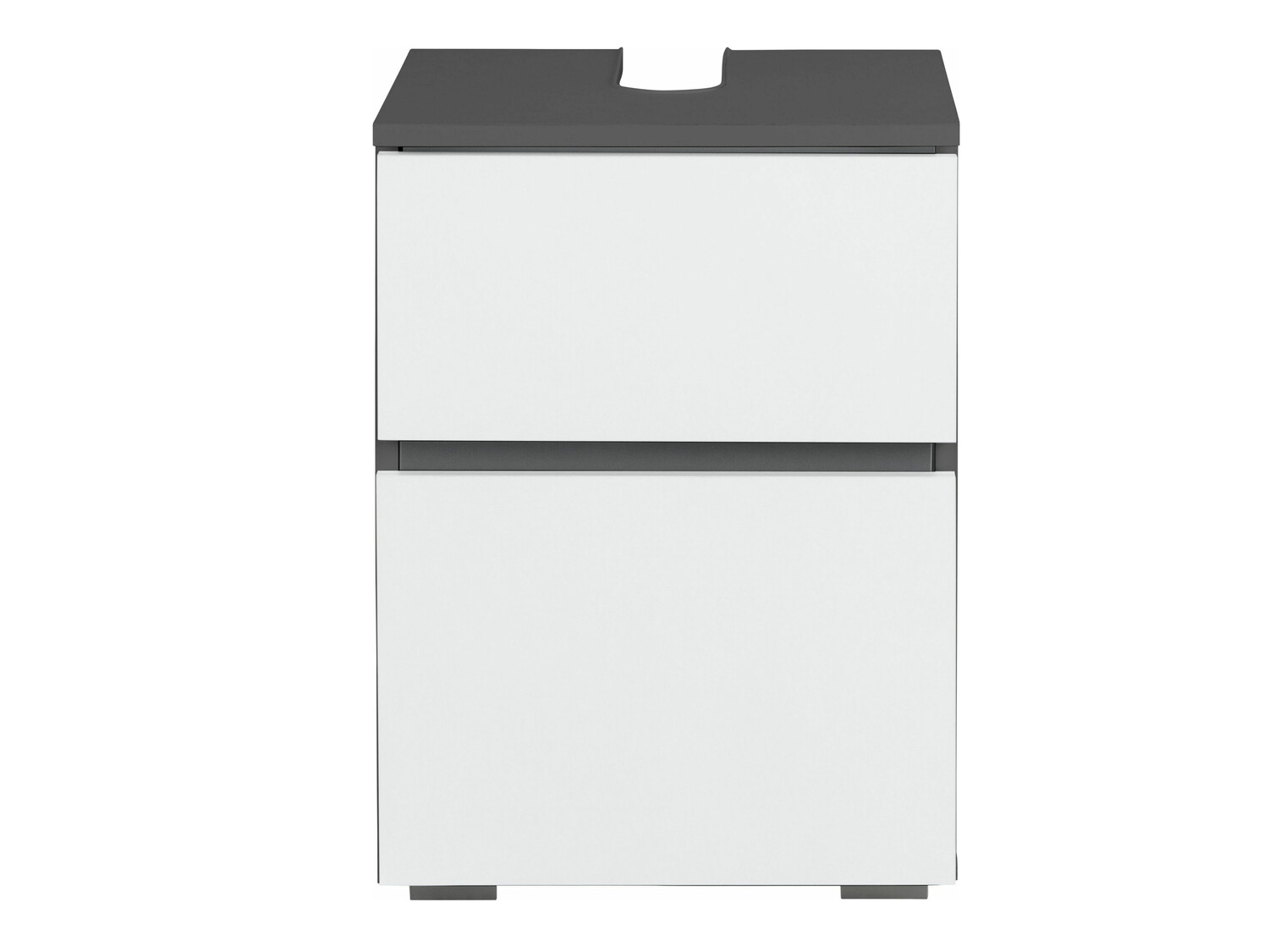 Стоящ шкаф за баня за мивка Soncamu 103 (Бял + Антрацит)