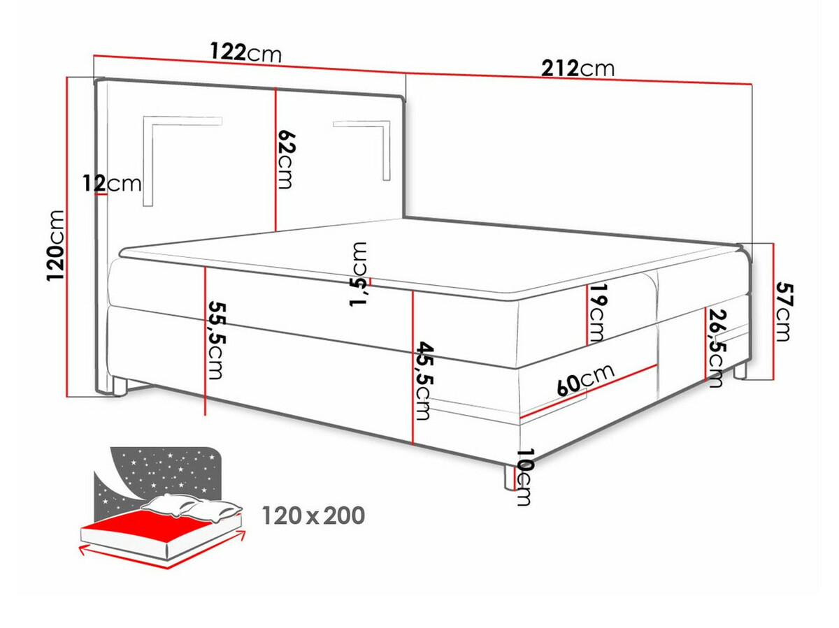Континентално легло Baltimore 173 (Fresh 37)