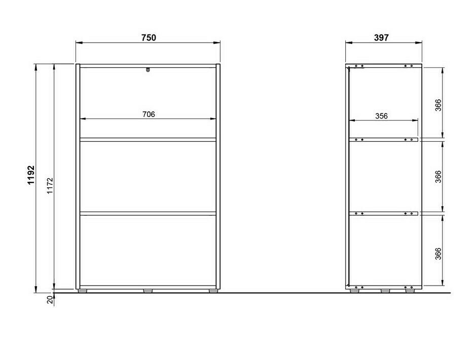 Етажерка Fivcalu 103 (Navarra дъб + Графит)