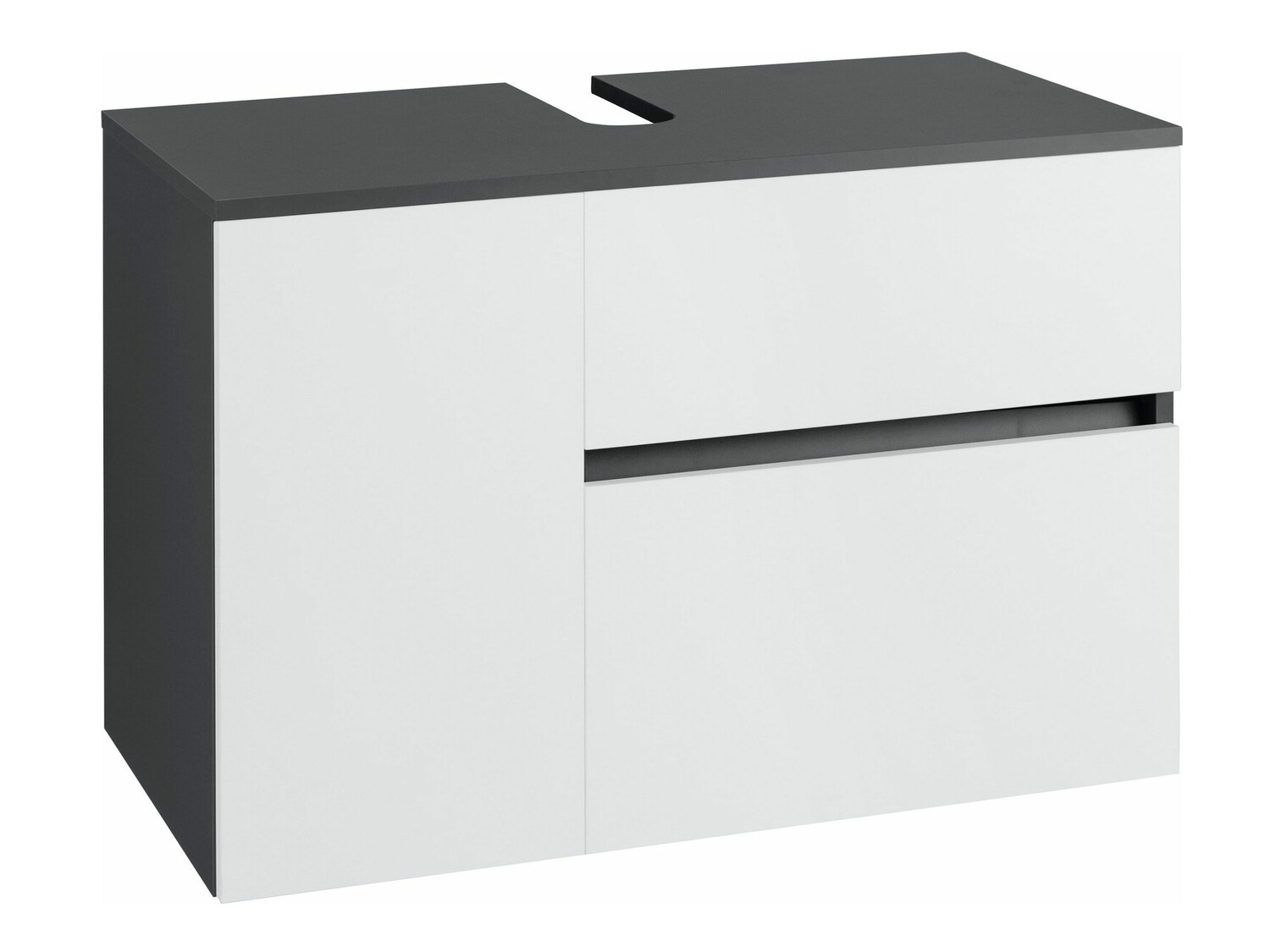 Окачен шкаф за мивка Soncamu 107 (Бял + Антрацит)