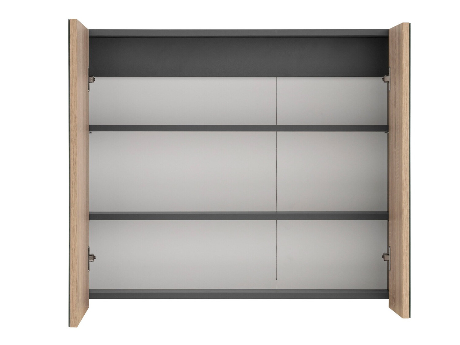 Шкаф за баня с огледало Soncamu 104 (Антрацит + Сонома дъб)