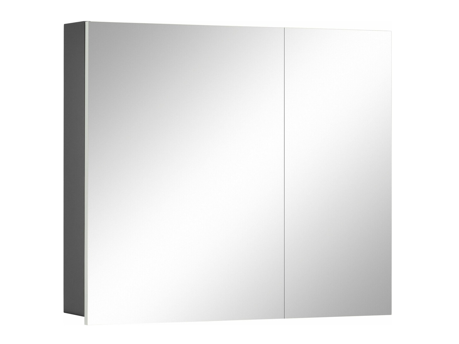 Шкаф за баня с огледало Soncamu 104 (Бял + Антрацит)