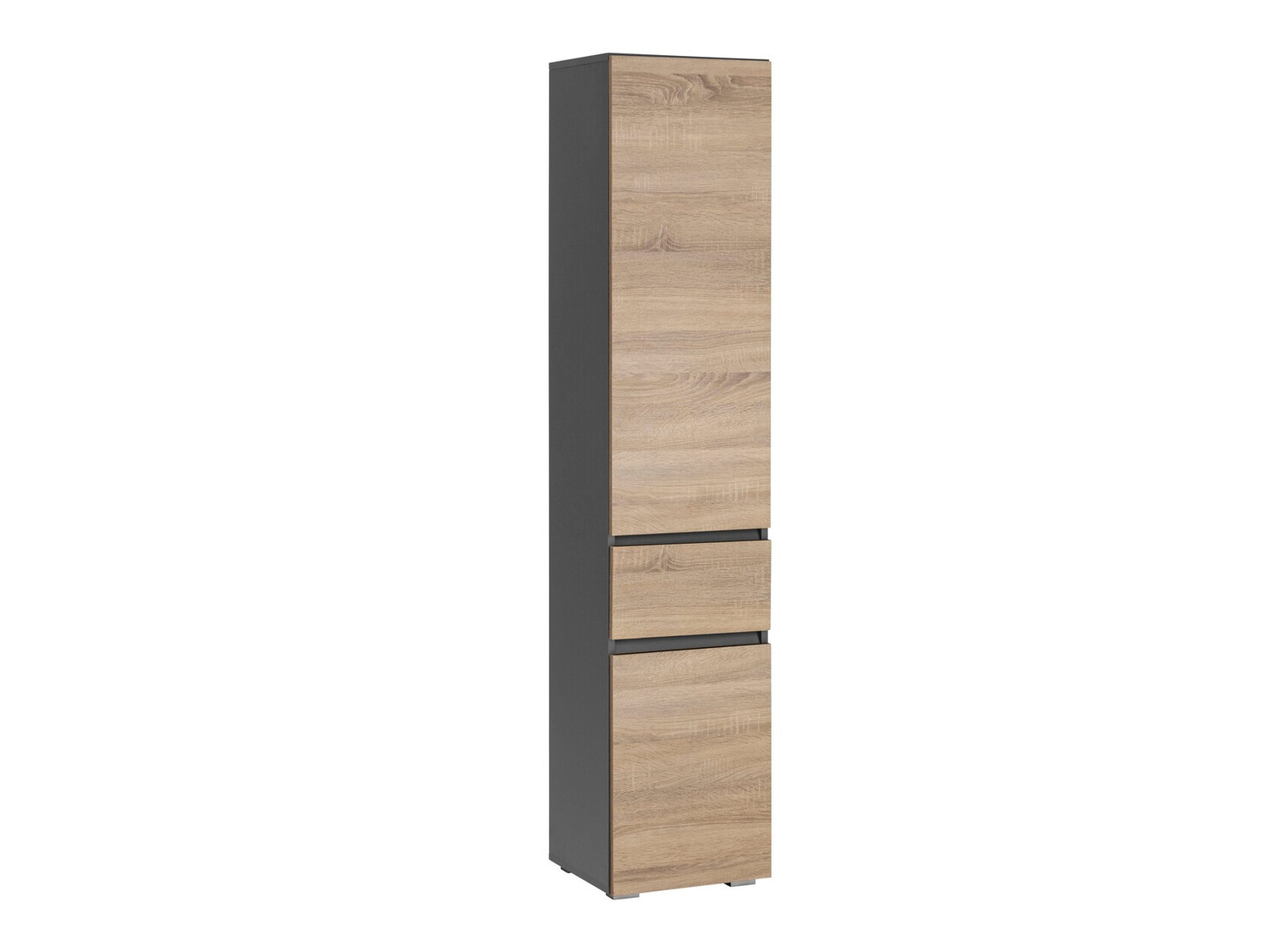 Стоящ шкаф за баня Soncamu 106 (Антрацит + Дъб)