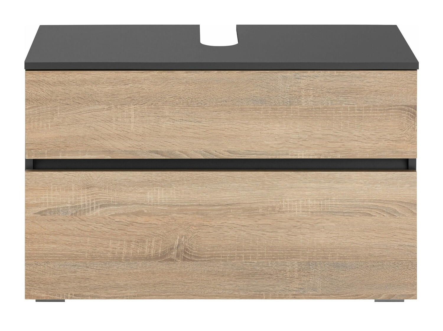 Стоящ шкаф за баня за мивка Soncamu 109 (Антрацит + Дъб)