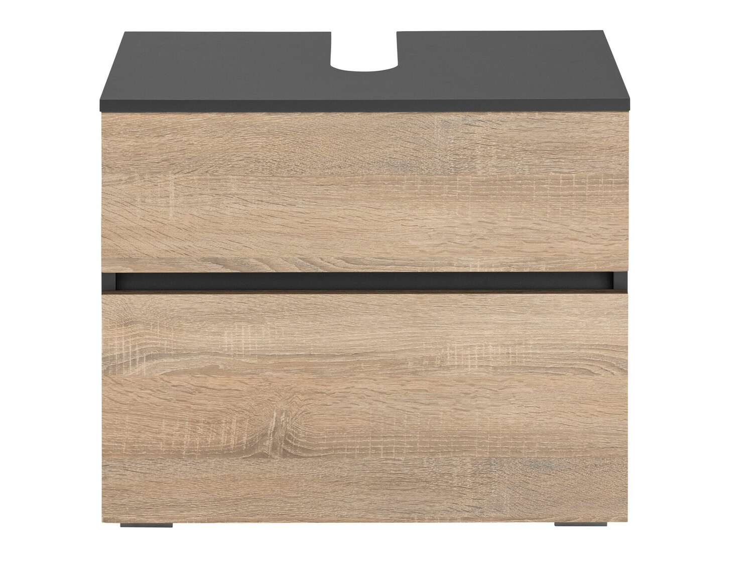 Стоящ шкаф за баня за мивка Soncamu 110 (Антрацит + Дъб)