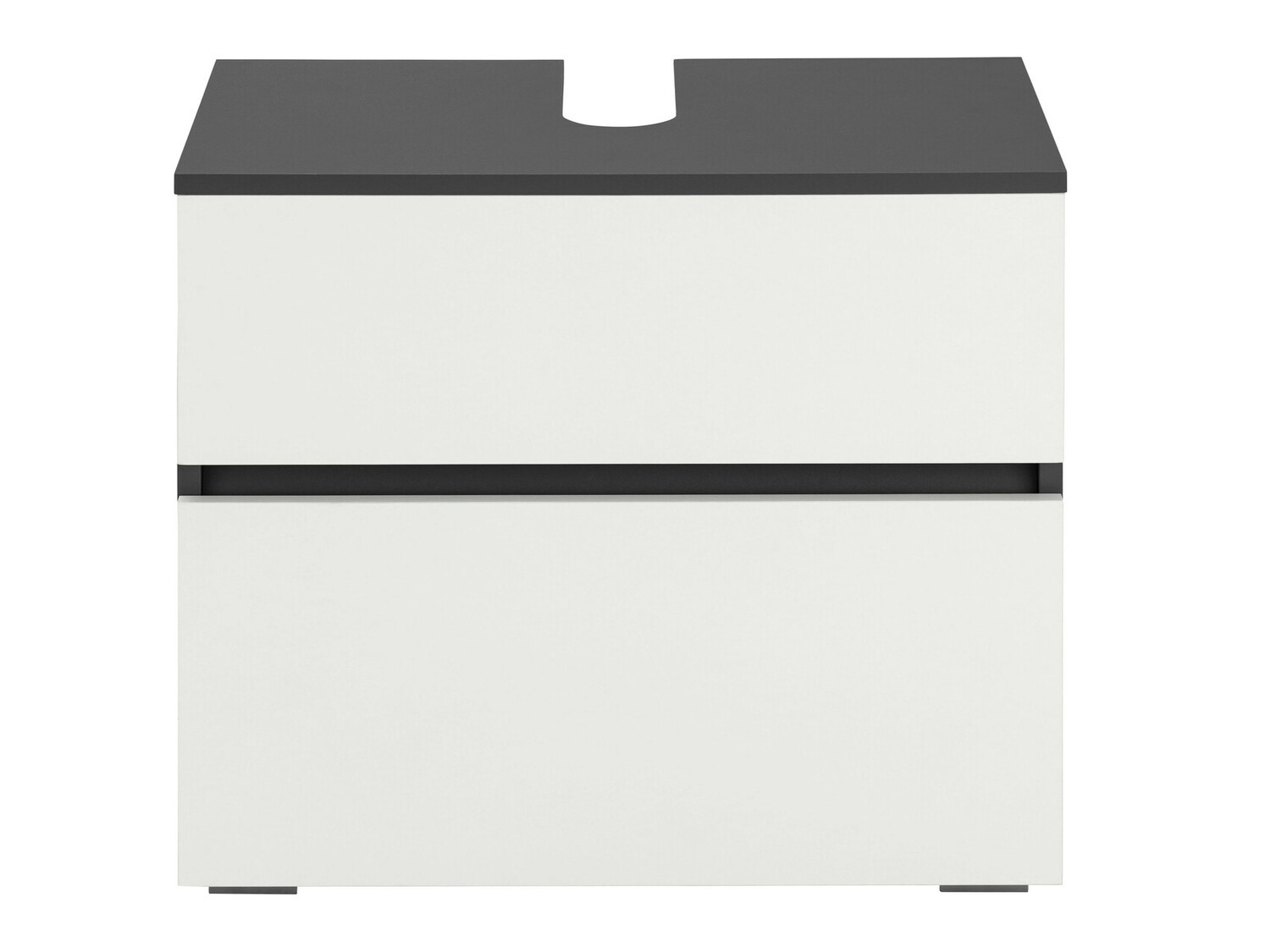 Стоящ шкаф за баня за мивка Soncamu 110 (Бял + Антрацит)