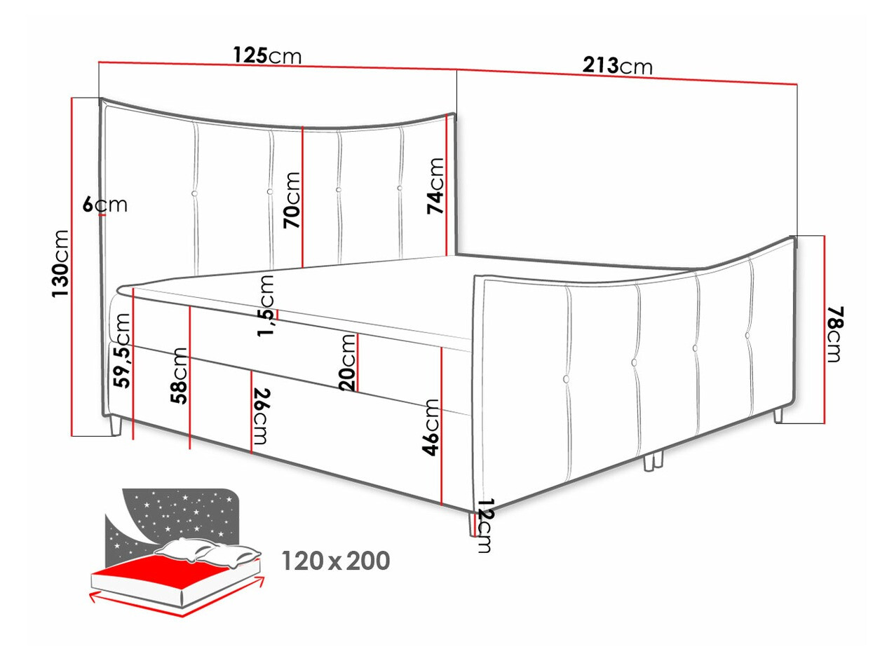 Континентално легло Fons (Fresh 4)