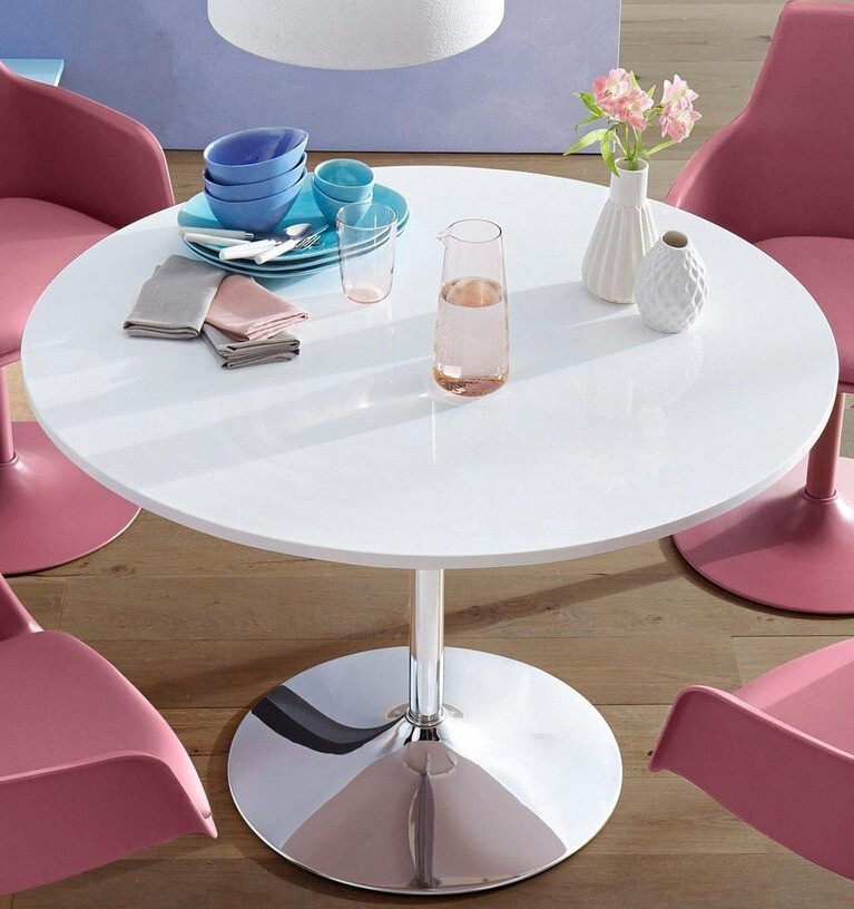 Маса Denton 929 (Бял гланц)