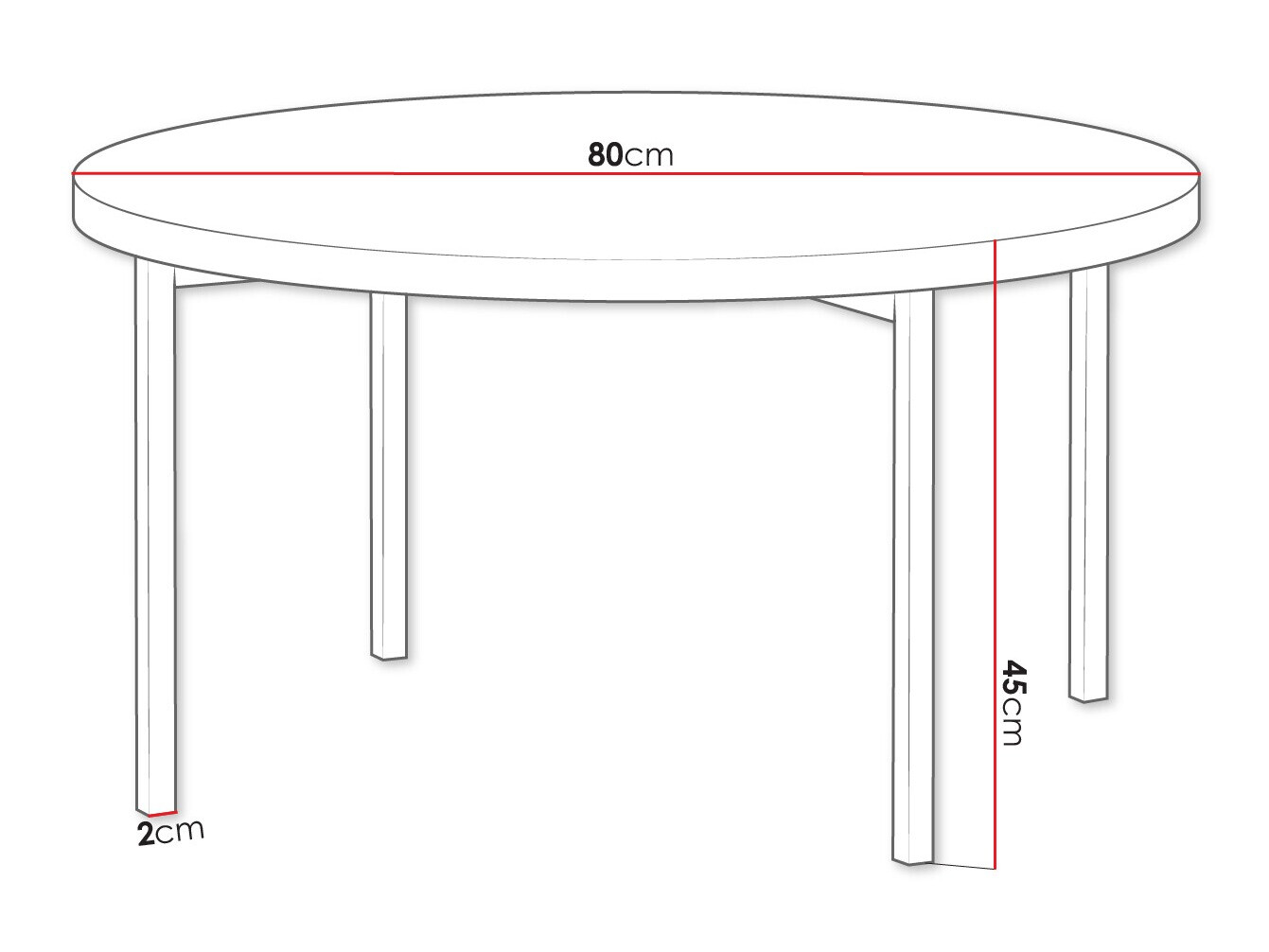 Масичка за кафе Providence 178 (Бял + Черен)