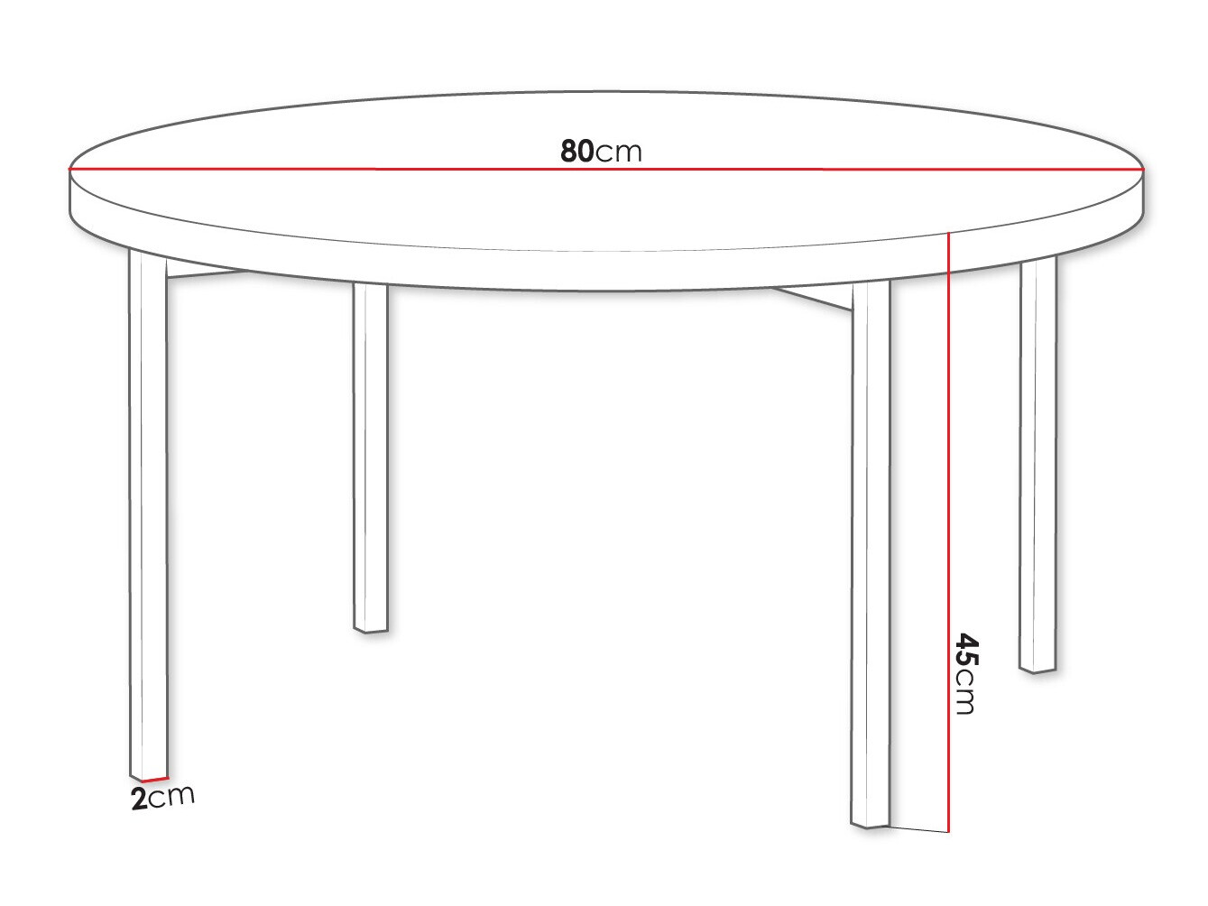Масичка за кафе Providence 178 (Бял гланц + Черен)