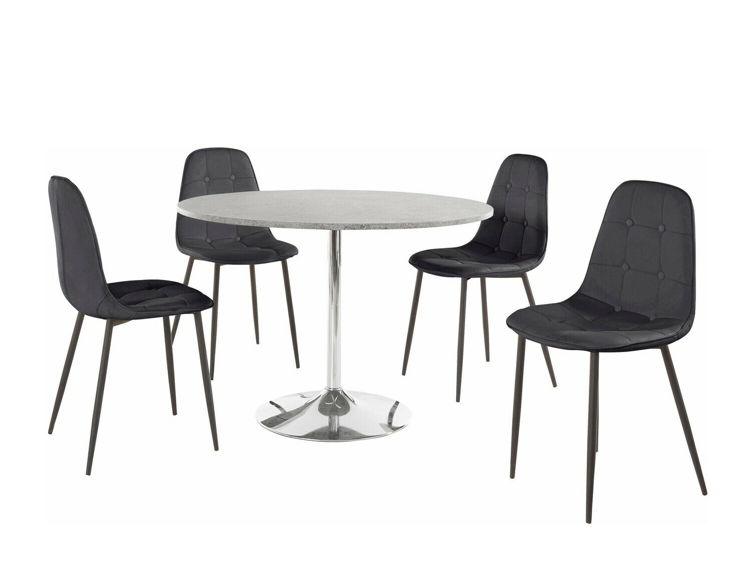 Маса и столове за трапезария Denton 936 (Черен)