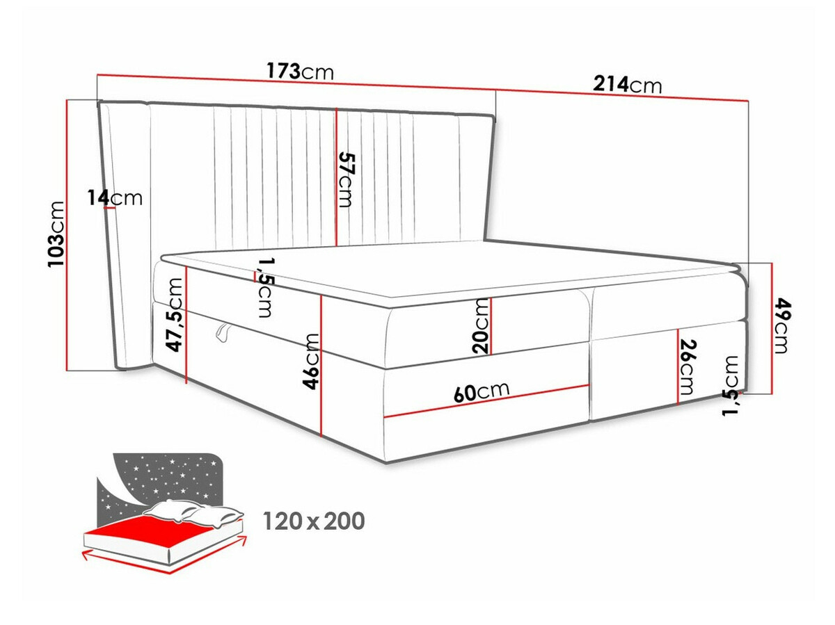 Континентално легло Fenestra (Magic Velvet 2239)