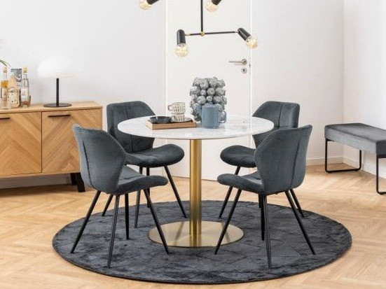 Маса Norsica 420 (Златно + Бял мрамор)