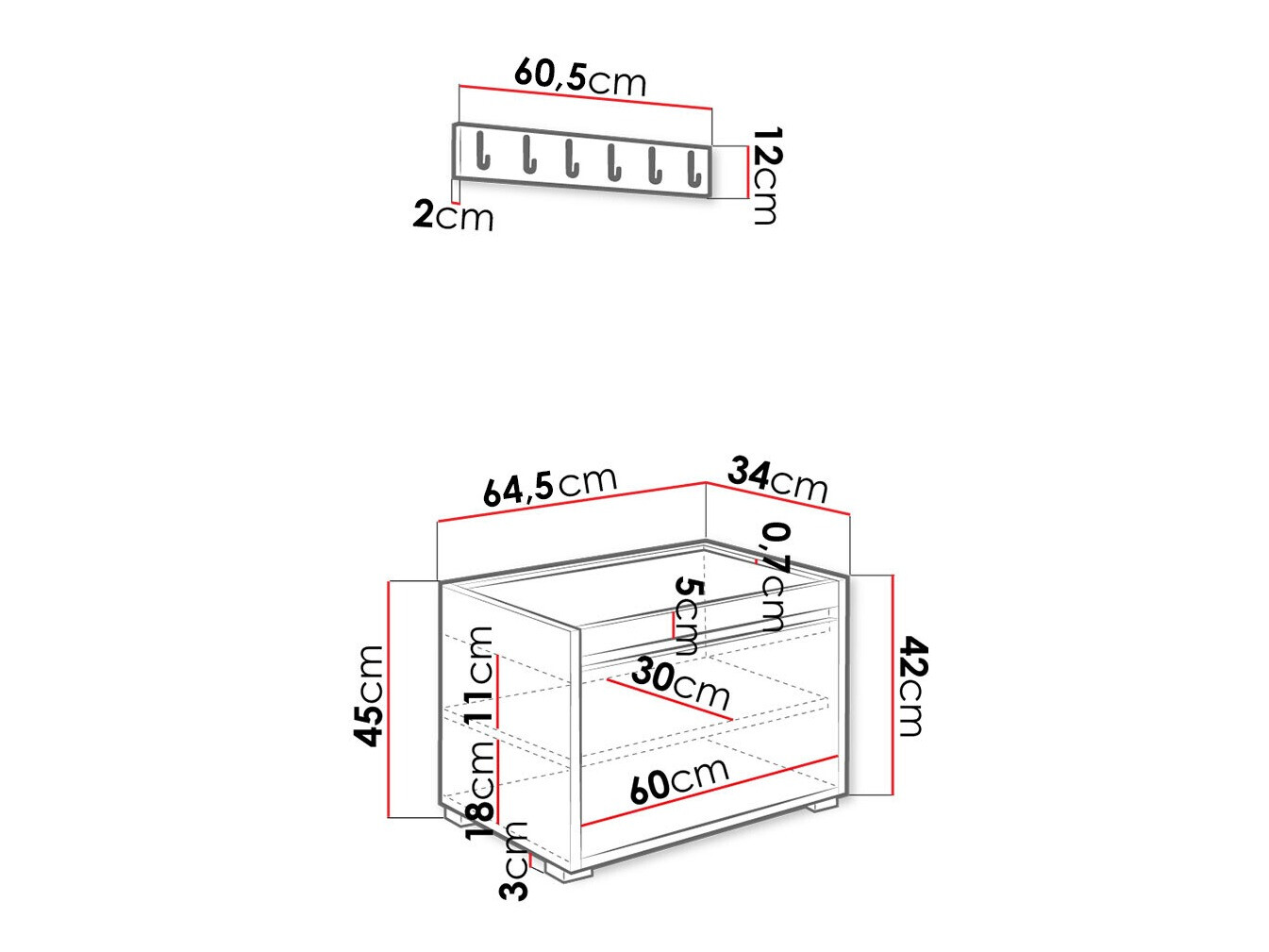 Комплект за антре Comfivo Pinus VII (Бял + Manila 32)