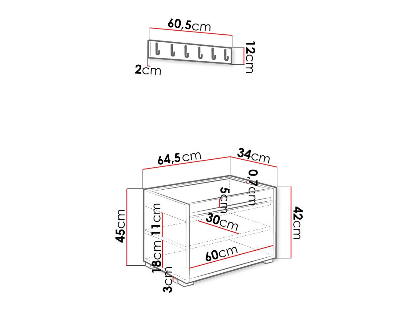 Комплект за антре Comfivo Pinus IX (Бял + Manila 32)