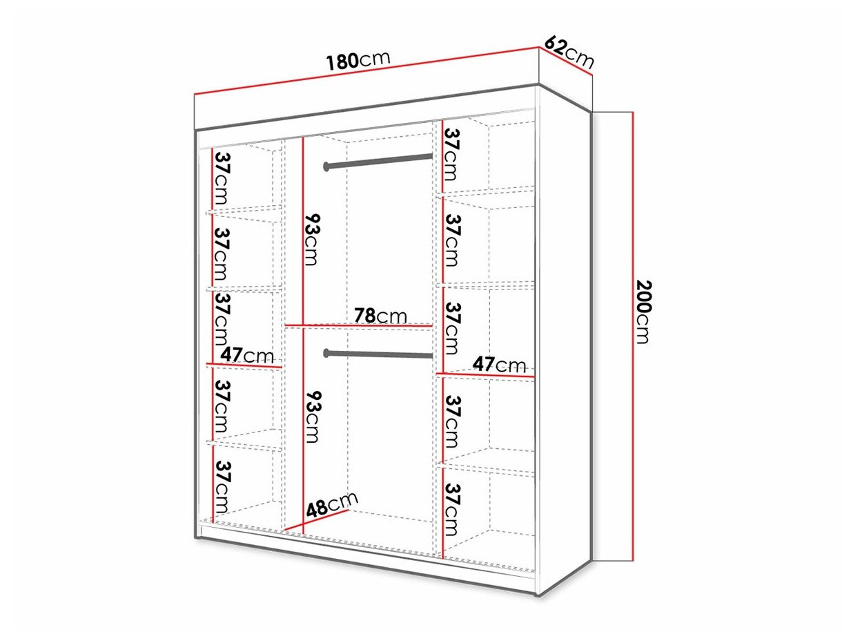 Гардероб Anulio IV (Бял)