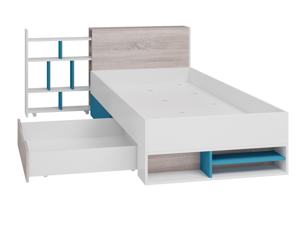 Комплект за детска стая Camteso 114 (Черен + Дъб + Бежов)