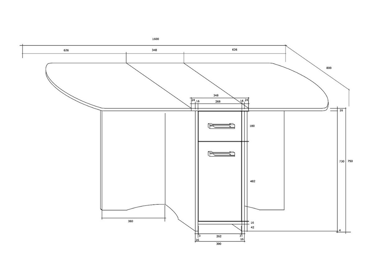 Сгъваема маса Gilroy 105 (Сонома дъб)