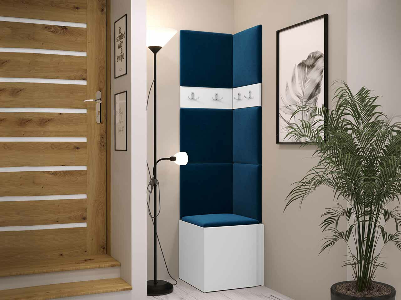 Комплект за антре Hartford 347 (Бял)