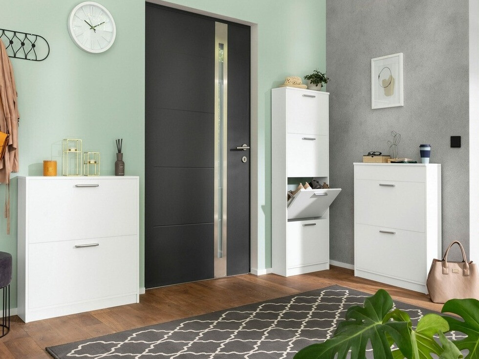 Шкаф за обувки Denton 1000 (Бял)