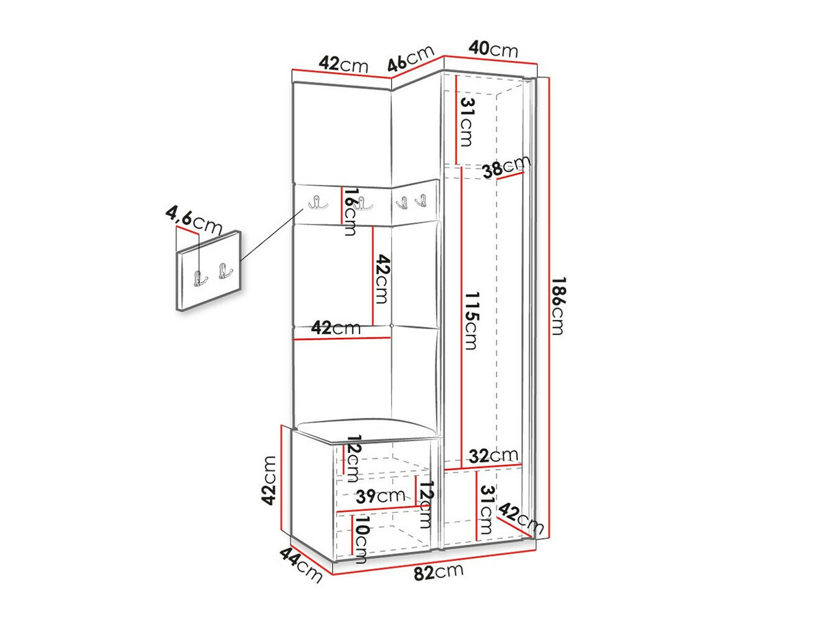 Комплект за антре Hartford 348 (Графит)