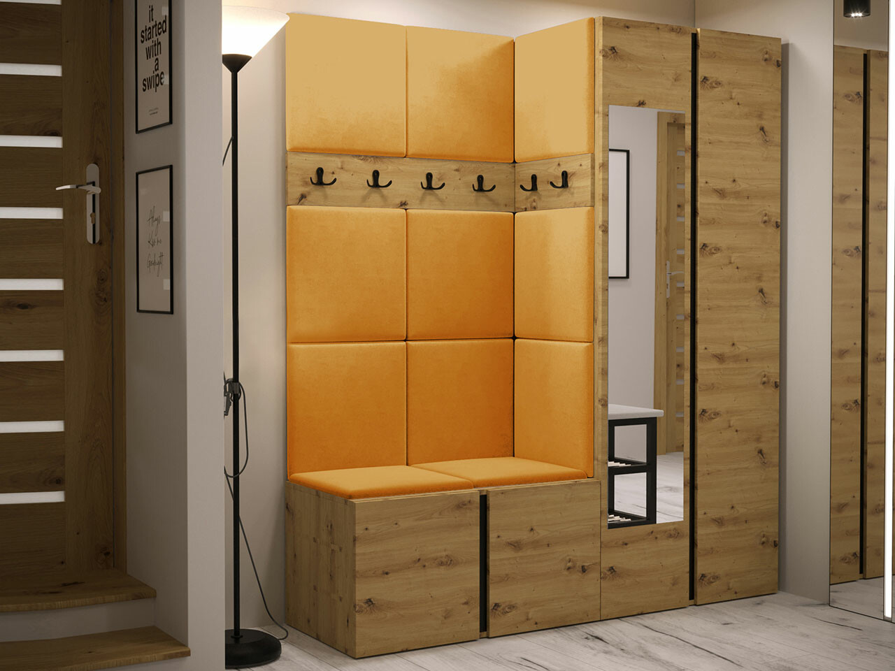 Комплект за антре Hartford 278 (Artisan дъб)