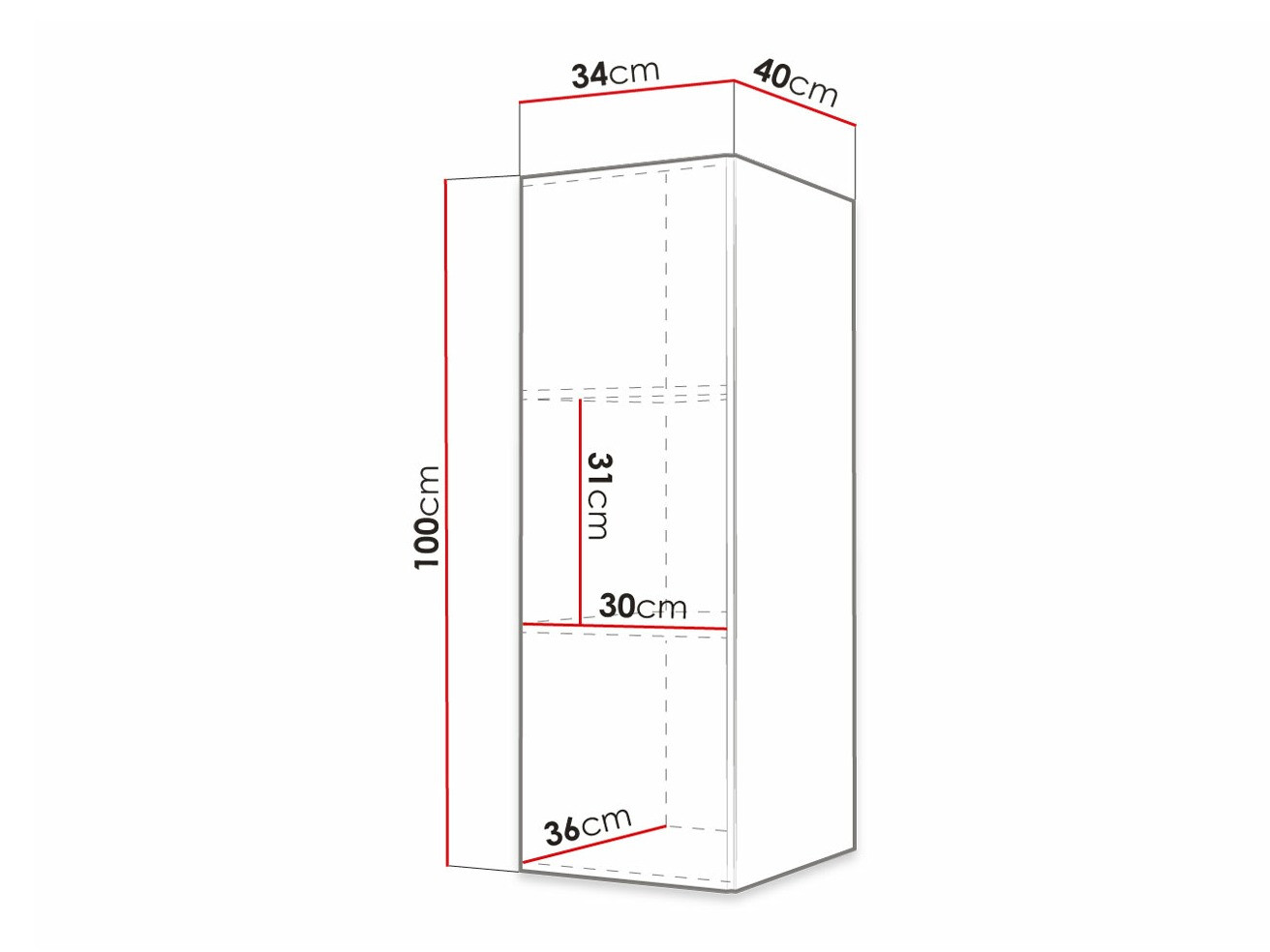 Окачен шкаф Artifar (Черен)