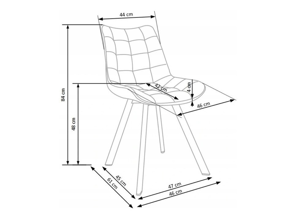 Стол Houston 739 (Тъмно сив + Черен)