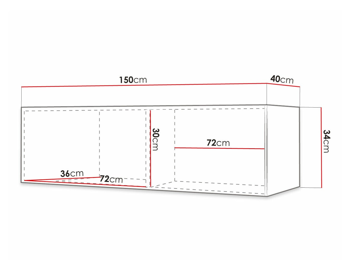 ТВ шкаф Anulio I (Черен)