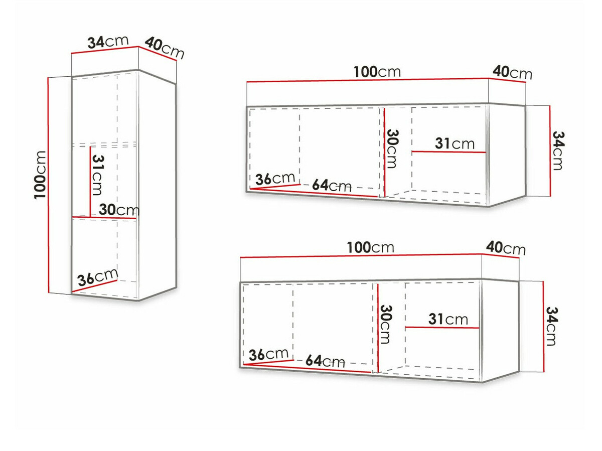 Комплект за хол Anulio VI (Бял)