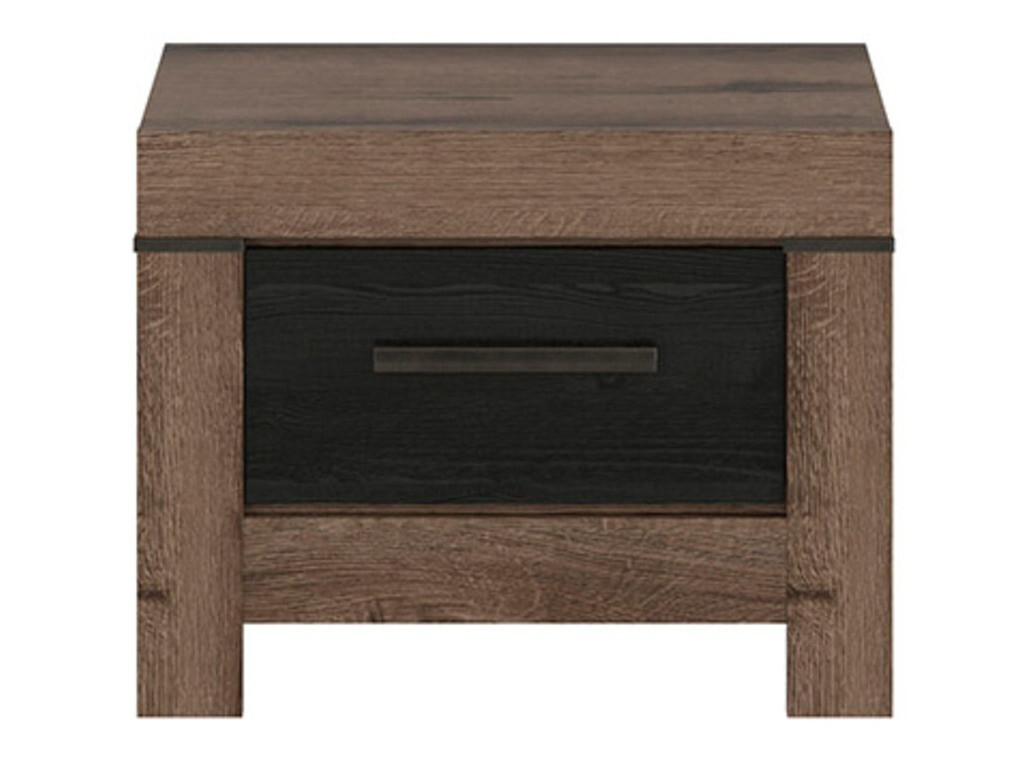Нощно шкафче Dunfelu 109 (Манастирски дъб + черен дъб)