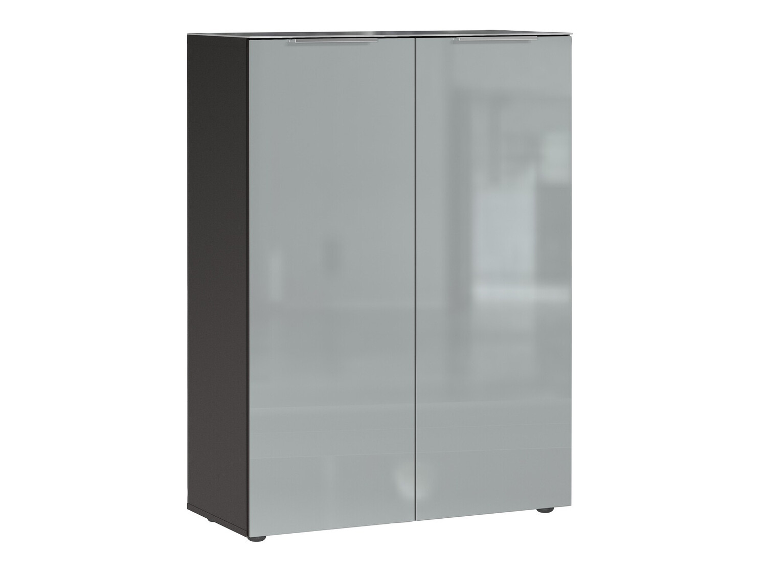 Етажерка за обувки Fivsori 105 (Сив гланц + Графит)