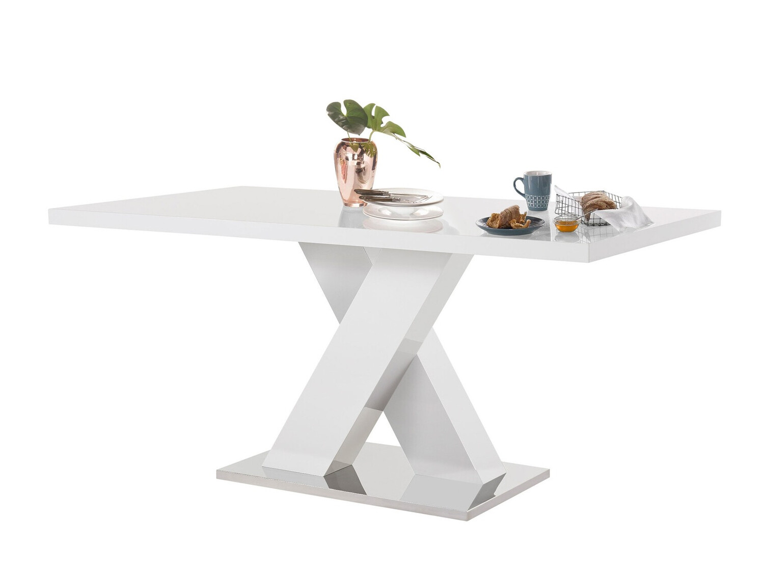 Маса Denton 1084 (Бял гланц)