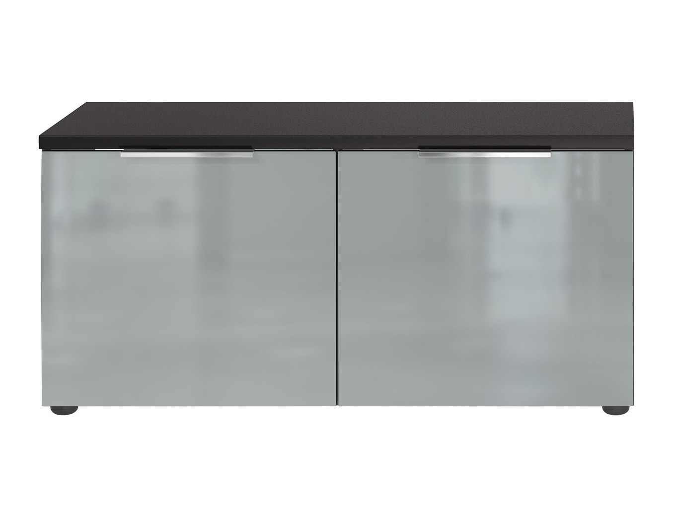 Шкаф за обувки Fivsori 106 (Сив гланц + Графит)