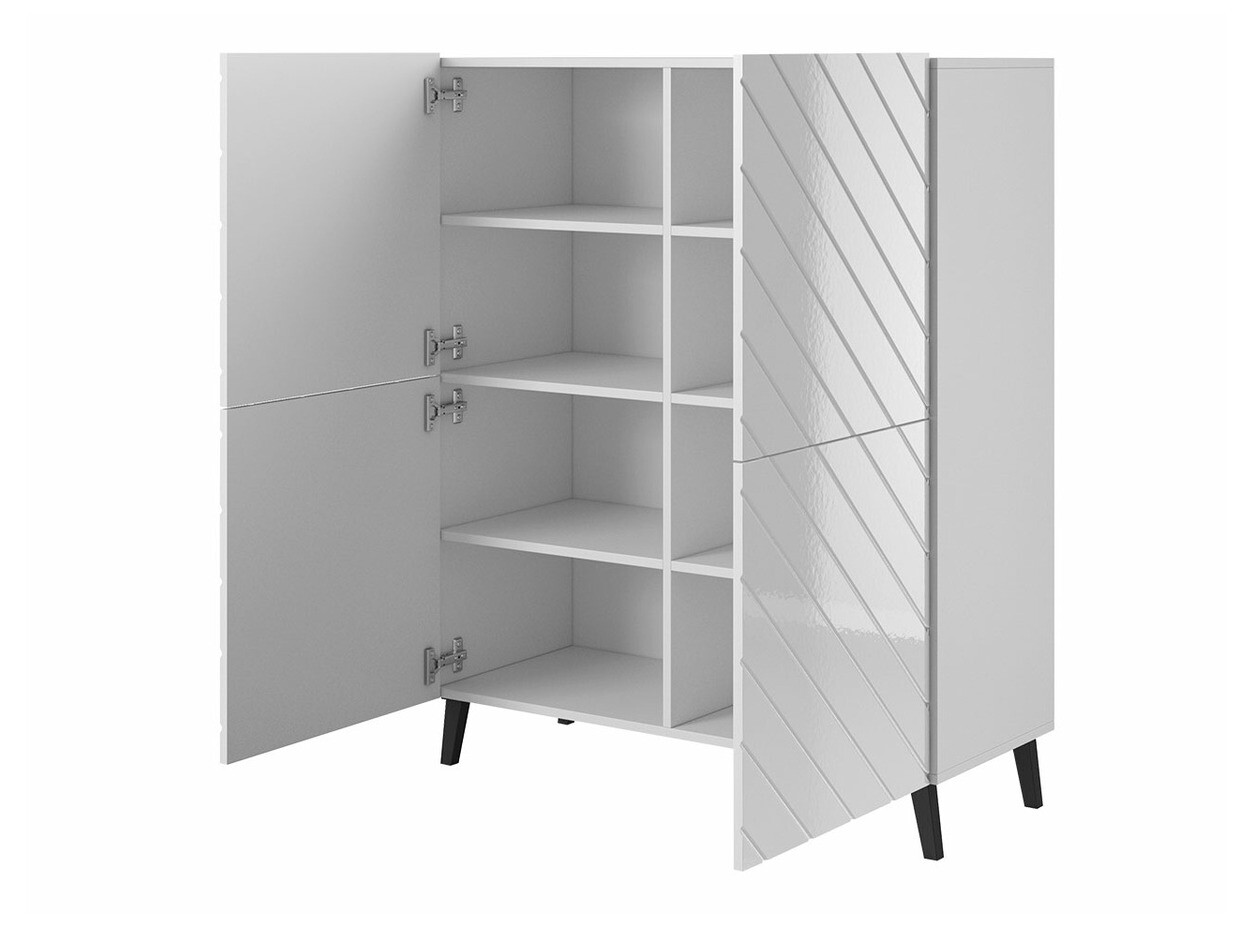 Шкаф Charlotte 179 (Бял + Бял гланц)