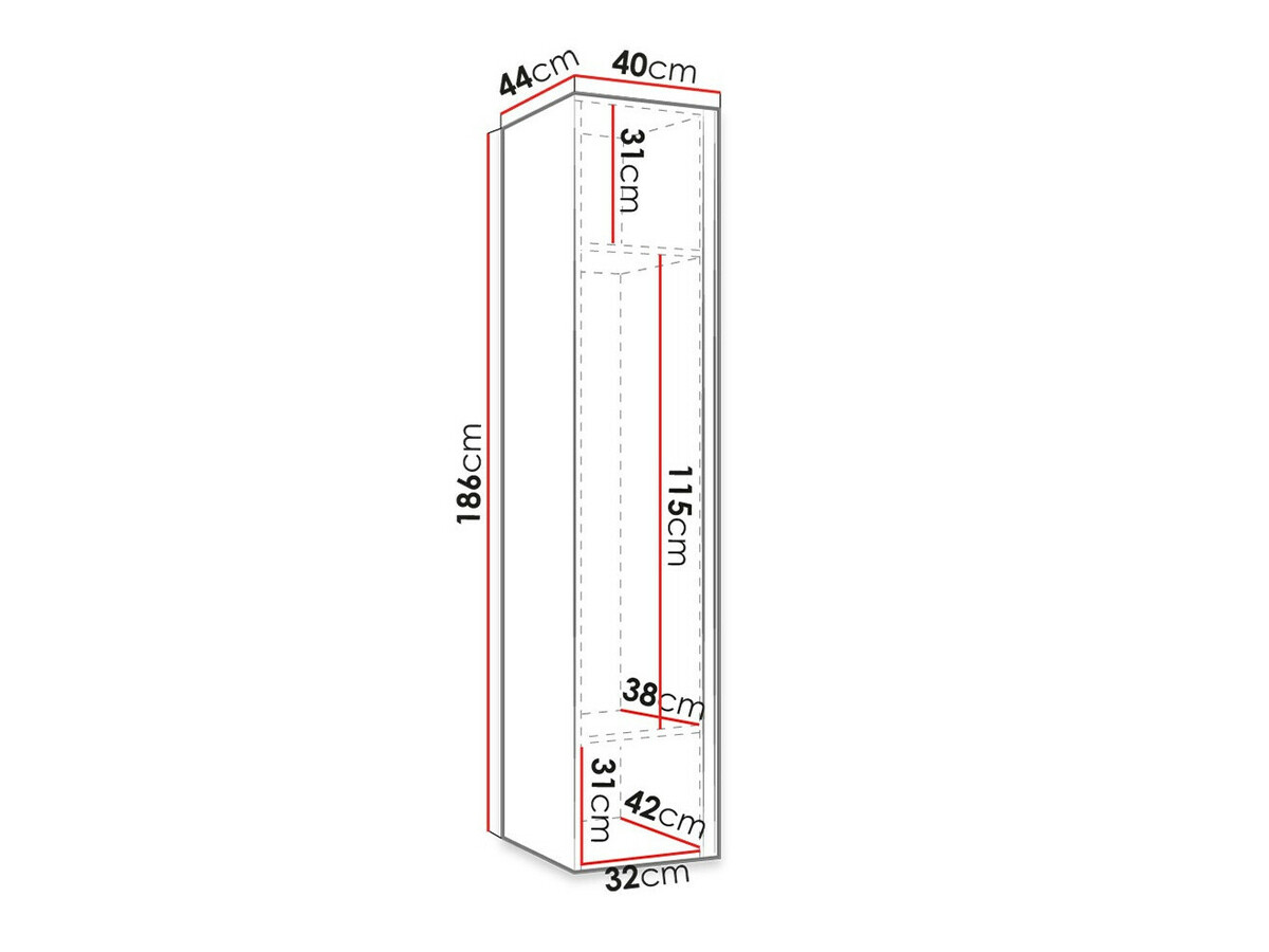 Гардероб Pinis II (Графит)
