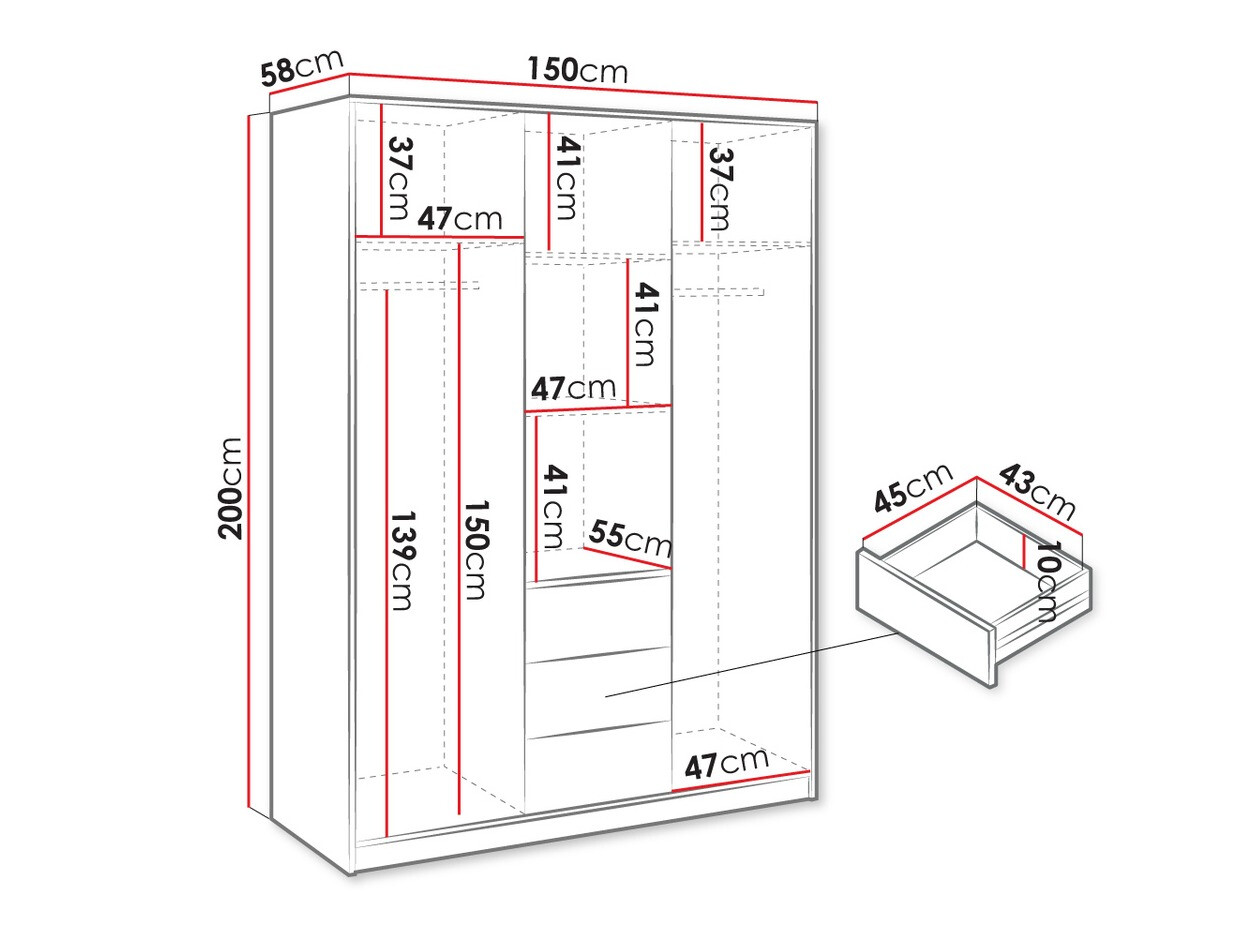 Гардероб Collis IV (Дъб уотан)