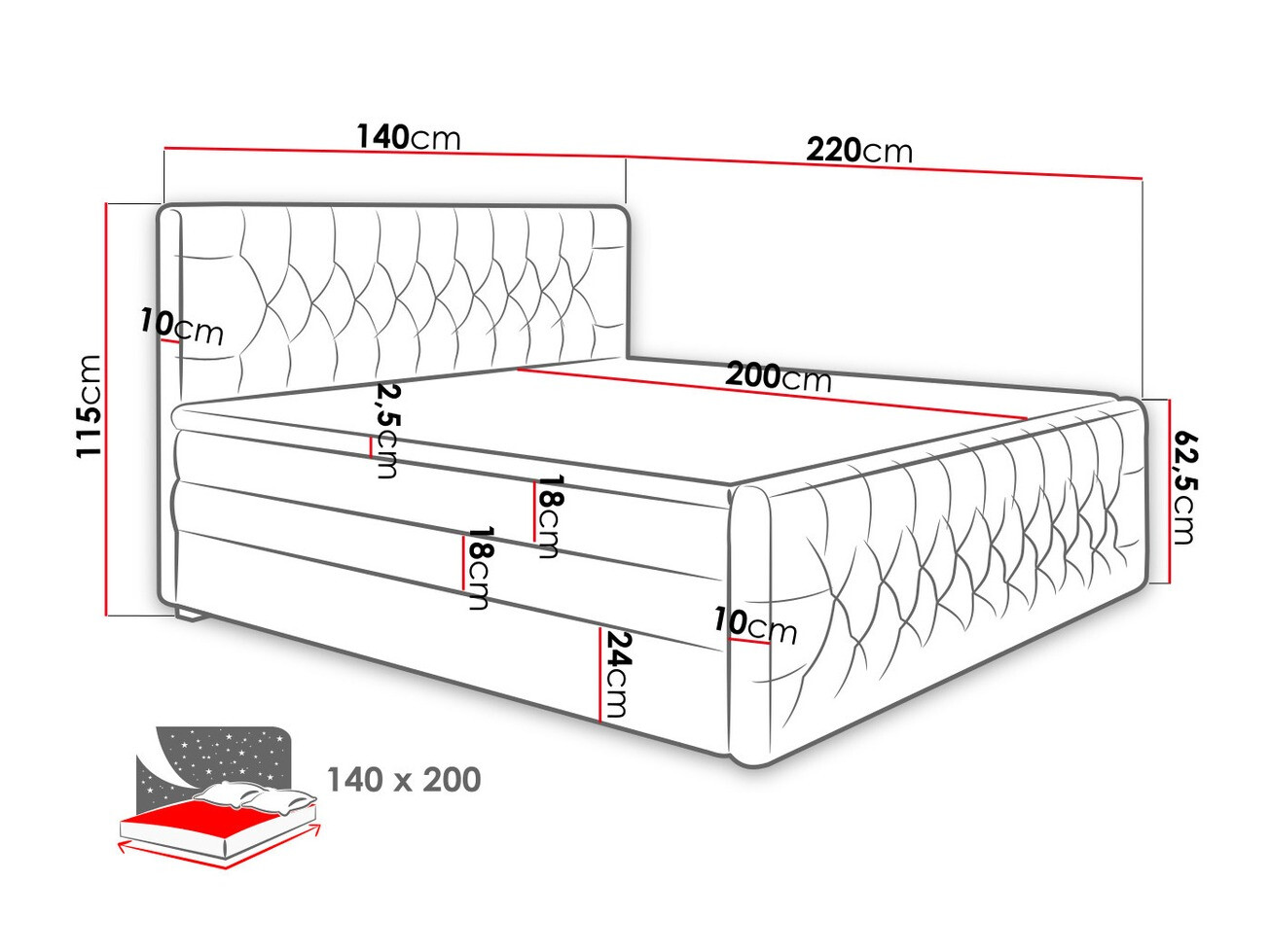Континентално легло Florum (Trinity 15)